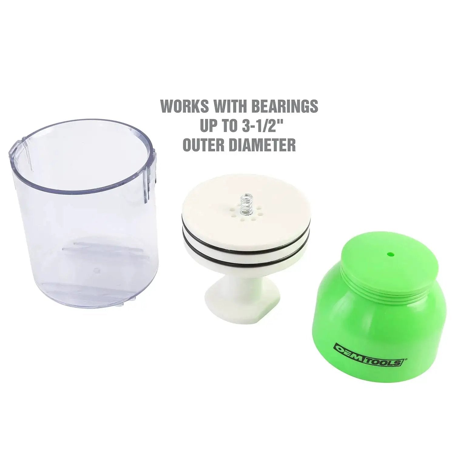 Bearing Packer For Wheel Bearings Up To Three And A Half Inch Diameter With Transparent Grease Cup, parts view