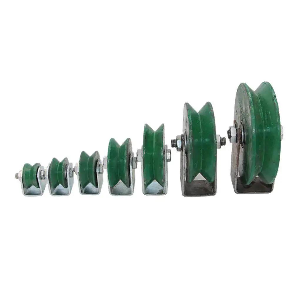 Array of Rugged Heavy Duty Castor Wheel With V Groove 55mm Track Wheel For Industrial Machines Sliding Doors Rolling Gear By FFDSDUH