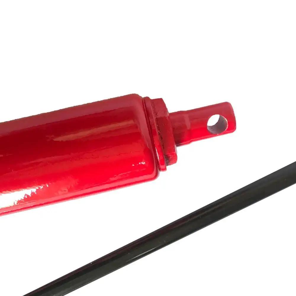Close-up of the clevis base on an 8 Ton Hydraulic Long Ram Jack With Clevis Base For Engine Hoists And Cranes, showing part of the handle.