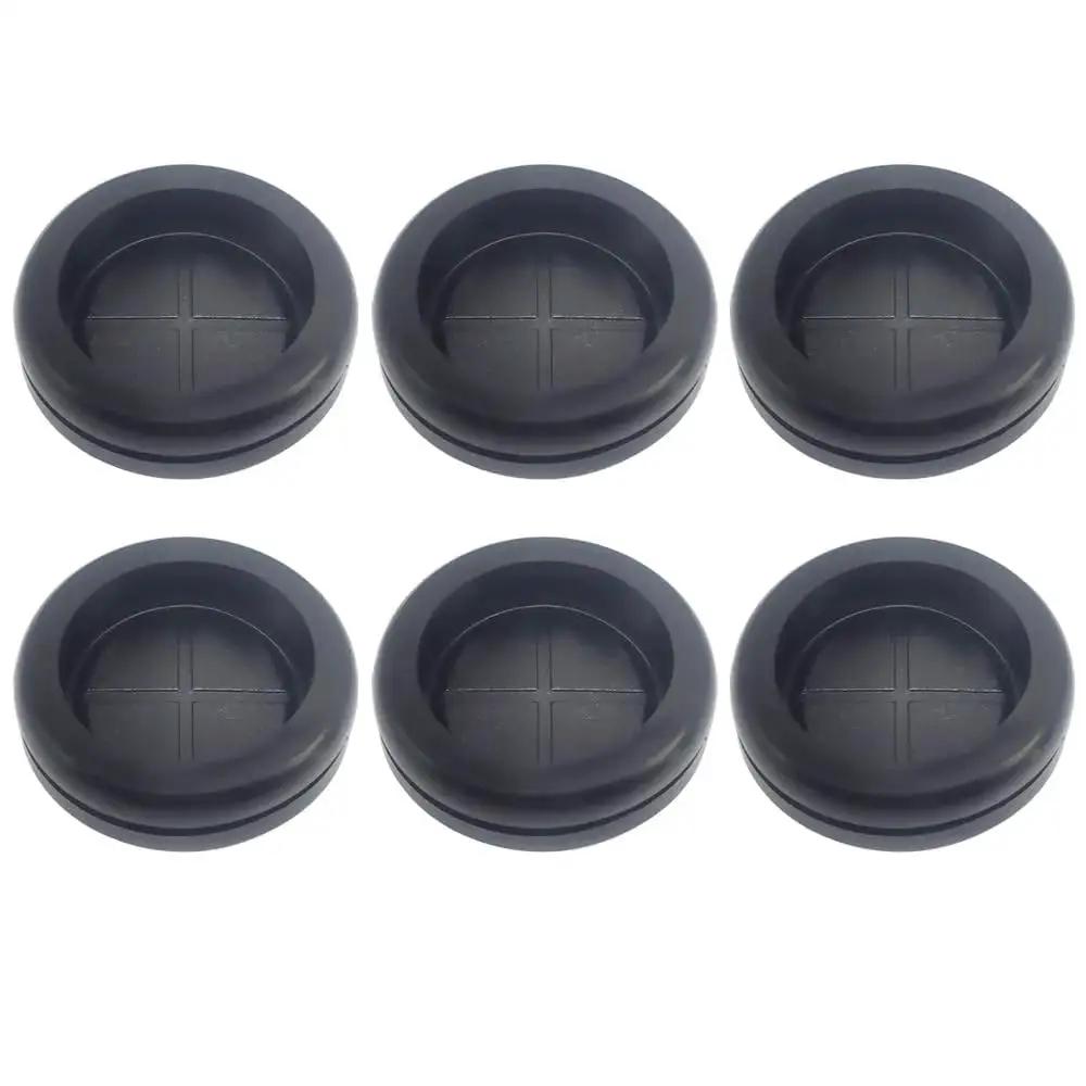 Image of Six Pack Rubber Grommets For Wiring With 1-1/2 Inch Inner Diameter And 1-3/4 Inch Drill Hole Outer Diameter 2.1 Inches Flexible Durable Synthetic Firewall Grommets