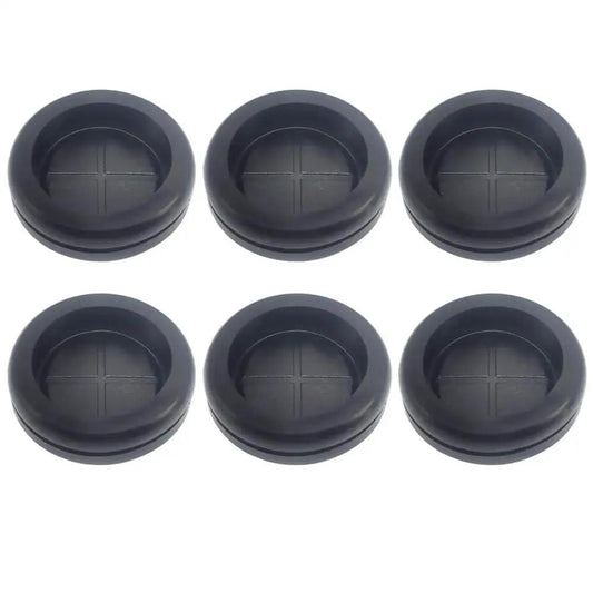 Image of Six Pack Rubber Grommets For Wiring With 1-1/2 Inch Inner Diameter And 1-3/4 Inch Drill Hole Outer Diameter 2.1 Inches Flexible Durable Synthetic Firewall Grommets