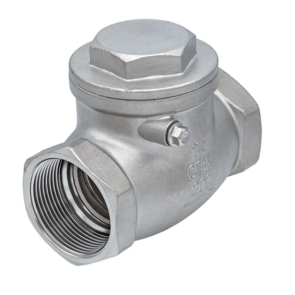 1 Inch Stainless Steel Check Valve Non Return Valve For Water And Air Compressor Systems SS304 CF8 Heavy Duty Threaded