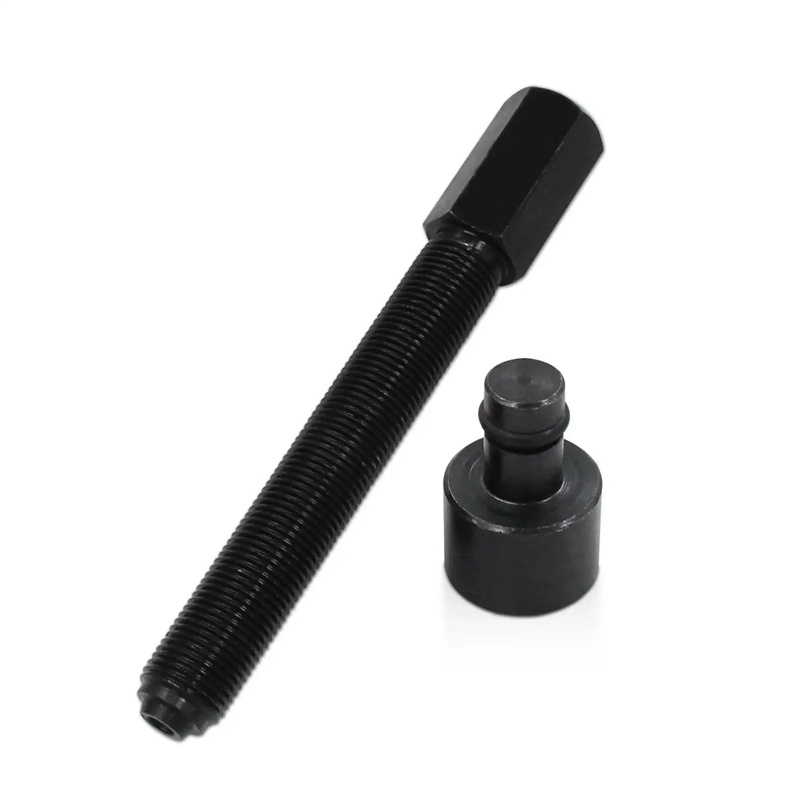 Inner Cam Bearing Installer And Puller Tool For Harley Twin Cam Engines 1999 Through 2017, steel construction tool parts on white background.