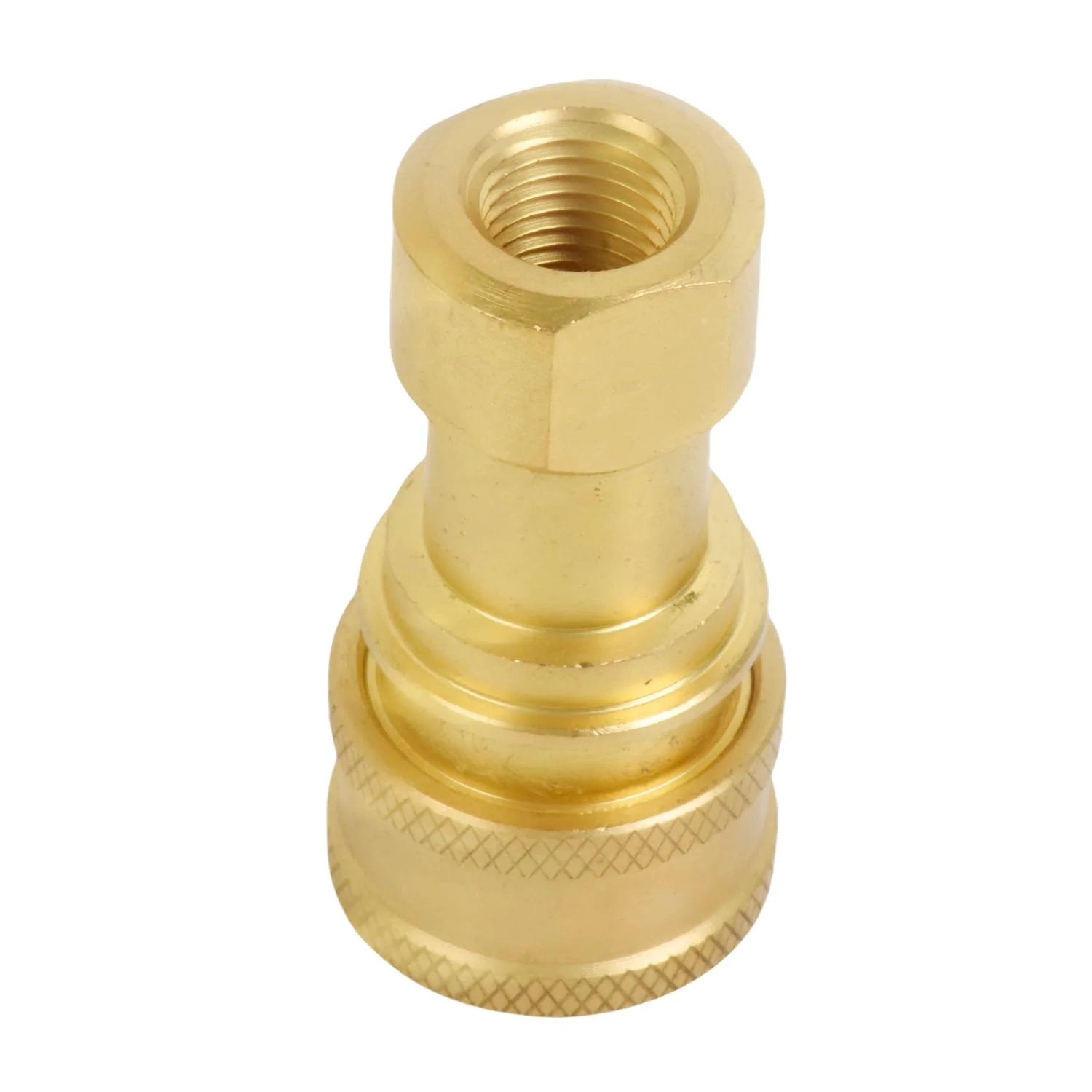 Brass 1/4 Inch NPTF High Pressure Hydraulic Nipple Connector Built Tough For Industrial Fluid Lines, Precision Machined, Corrosion Resistant