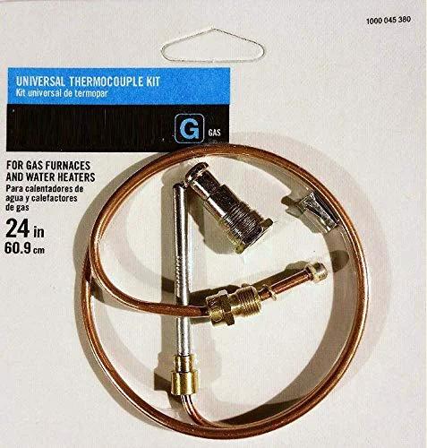 24 Inch Universal Replacement Thermocouple for Gas Furnaces Boilers and Water Heaters Heavy Duty Stainless Steel Element on display