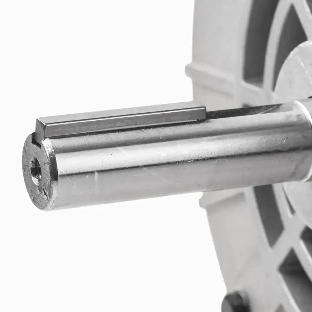Close-up view of 5/8 shaft of Beefy 3.7 HP 230V Single Phase Air Compressor Motor, 56 Frame, 3450 RPM, 17.2A, ODP, thermally protected