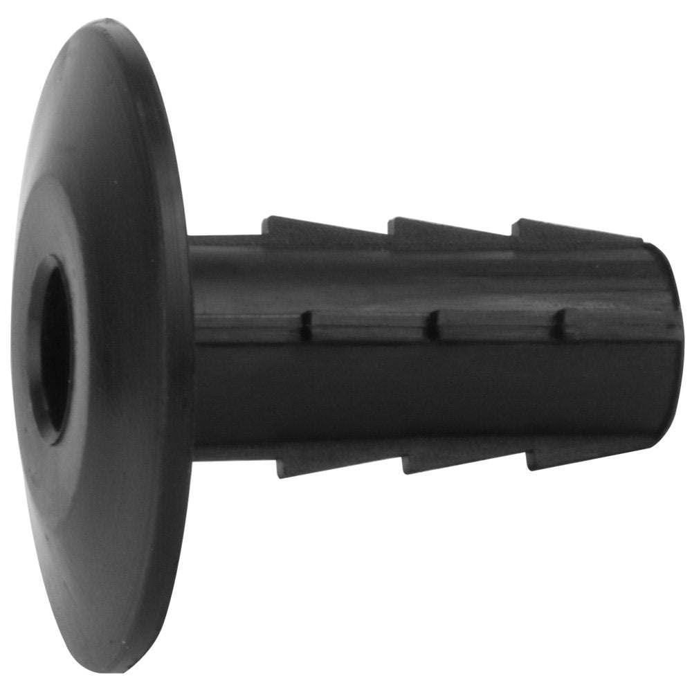 Side view of Single Feed-Through Cable Bushings For Wall Openings Black 100-Piece Pack Pro Grade Weatherproof ABS Plastic