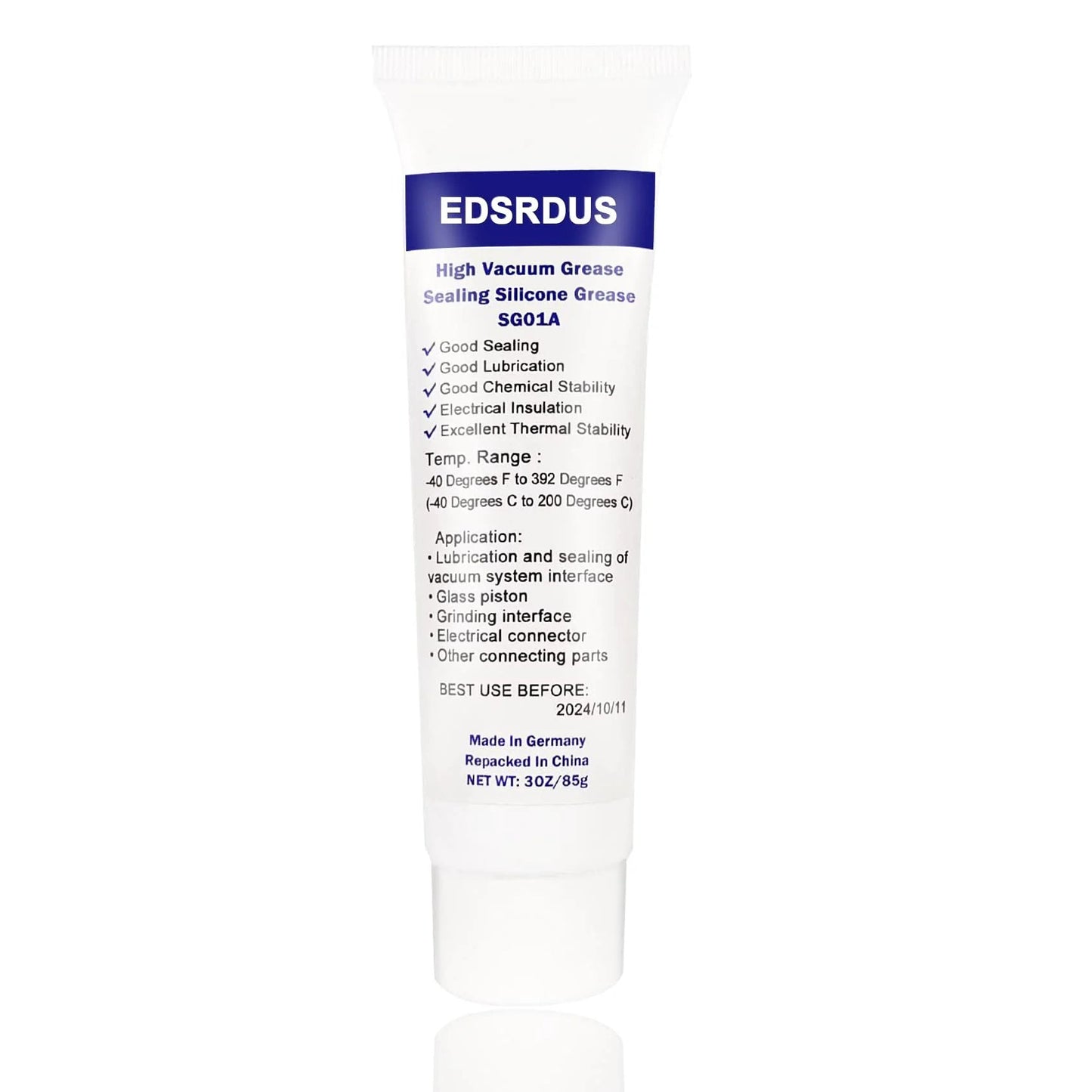 Tube of High Vacuum Grease SG01A Thickened Silicone Sealing Lubricant For Vacuum Pumps And Electrical Insulation