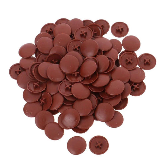 100 Pcs Screw Cap Covers Self Tapping Snap Caps For Flat Phillips Screws Hide Screw Holes And Beautify Car And Home Exterior Decor 17mm Brown Durable PVC Plastic For Quick Snap Fit And Rust Protection