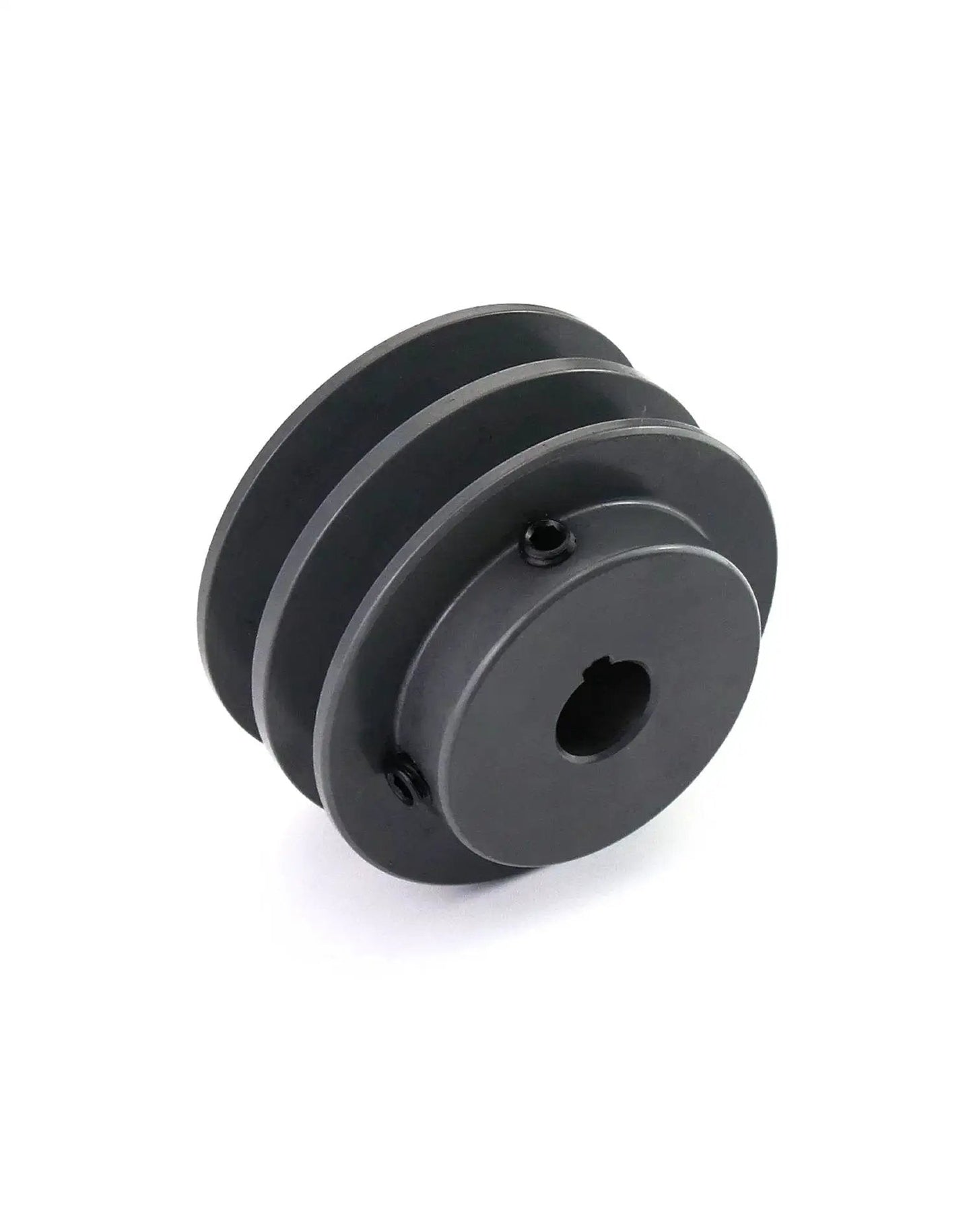Durable Cast Iron Double Groove V Belt Pulley 3.05 Inch OD With Five Eighth Inch Fixed Bore AK Fixed Bore For A 3L And 4L Belts A And AX