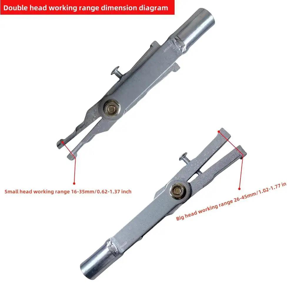 Double Headed Internal Bearing Puller With Slide Hammer showing dimension ranges for 16-35mm and 26-45mm bearings.