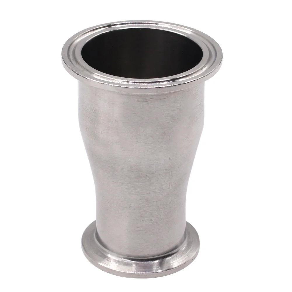 Concentric Sanitary Reducer Fitting 2 Inch Tube OD To One And A Half Inch Tube OD SUS304 Stainless Steel Tri Clamp Ferrule Style