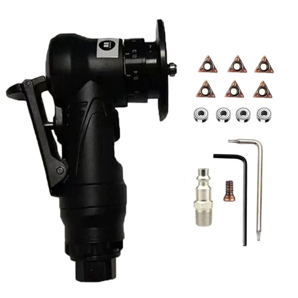 Mini Pneumatic Chamfering Machine For Metal Beveling Pro Grade Portable Deburring Tool with accessories and 6 C blades