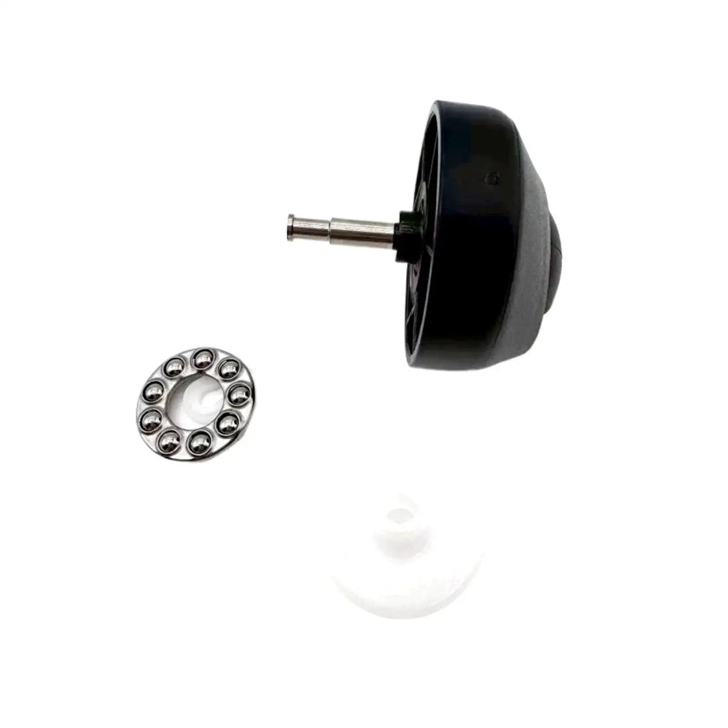 Grey Front Caster Wheel Replacement For ECOVACS T10 T20 X1 Omni T10 Plus And X1 Turbo Robot Vacuum Cleaners with parts shown