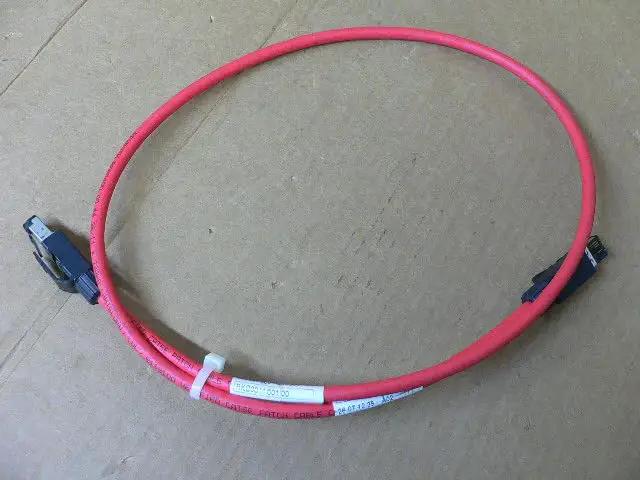 RKB0011/001 Signal Cable R911342086 for industrial motion control, red cable with connectors on a cardboard surface.