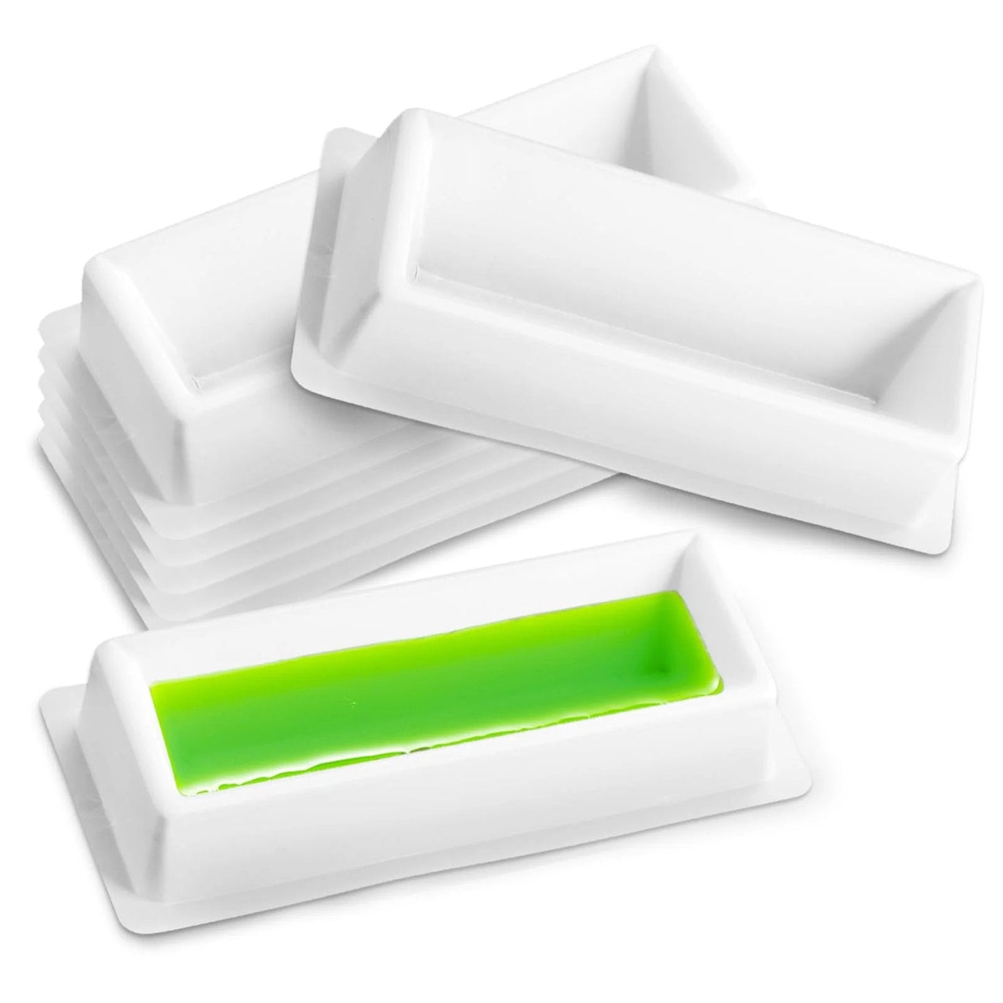 55ml Reagent Reservoir For Lab Gear, Individually Wrapped Sterile Reagent Tanks, One Channel Polystyrene White Solution Basins, RNase Free And DNase Free Pyrogen Safe, Pack Of 20