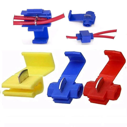 125 Pcs Solderless Quick Splice Wire Splitter Tap Connectors Insulated Crimp Connectors For Connecting Electrical Wires 22 To 10 AWG These Quick Splice Connectors Are A No Brainer For Tight Spaces And Leave Wires Undamaged With No Stripping Needed