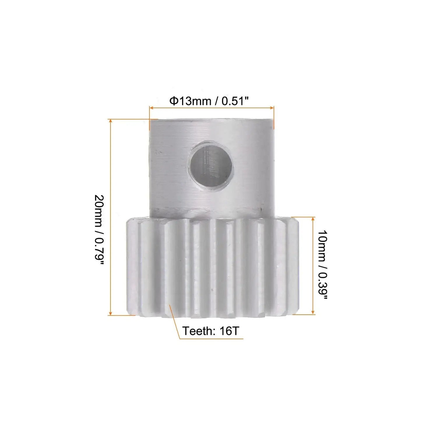 Step Spur Gear 16T 6mm Bore Aluminum Alloy Motor Gear For RC Car And Gearbox Replacement Parts