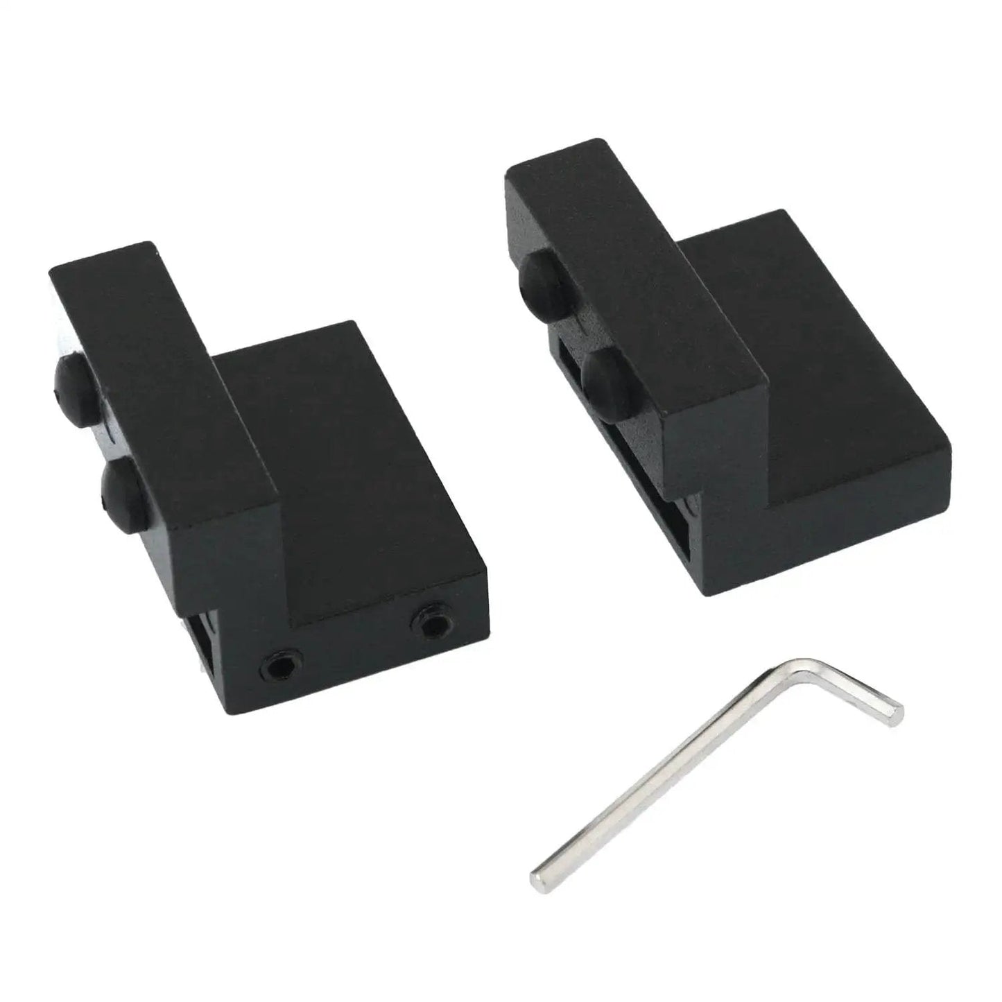 2 Pieces Barn Door Limiter Stop With Wrench Hardware Accessories Pulley Guides Aluminum Track Limiters for sliding doors.