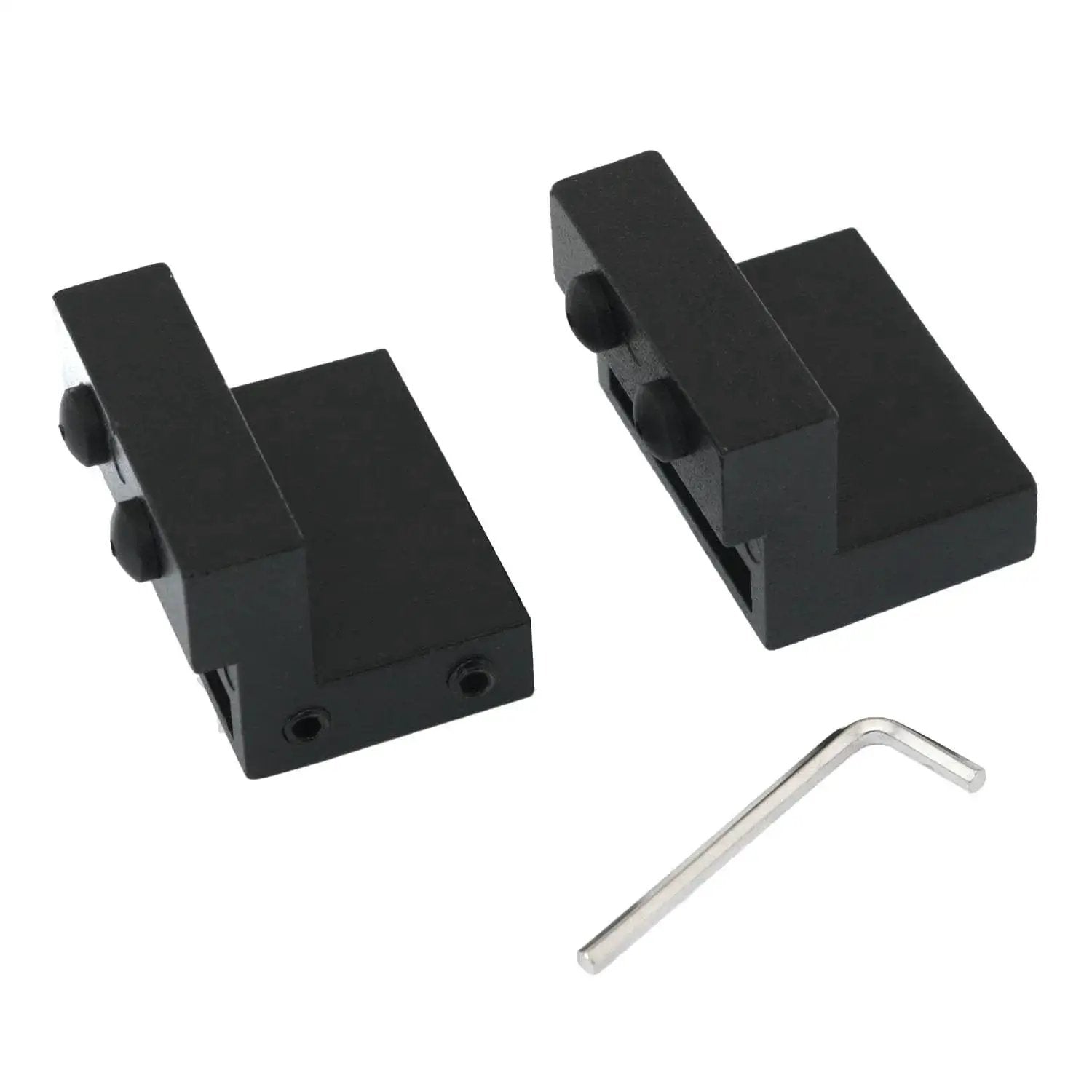 2 Pieces Barn Door Limiter Stop With Wrench Hardware Accessories Pulley Guides Aluminum Track Limiters for sliding doors.