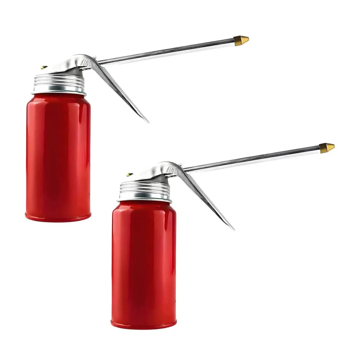 Two Pack Oil Pump Oiler 200ml Metal Spray Can With 4.92 Inch Spout For Precise Lubrication Of Bearings And Gears
