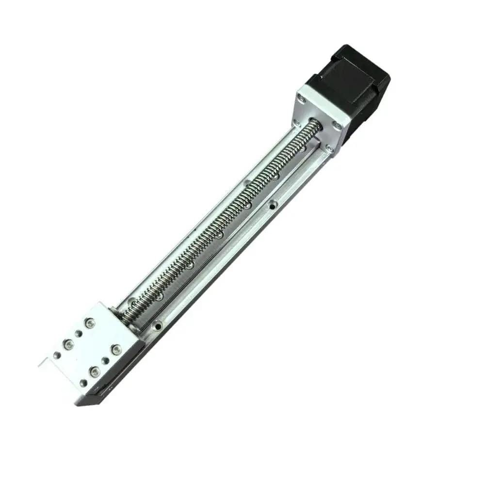 Image of Compact Linear Stage Actuator 150mm Travel CNC Slide Guide with Stainless Steel Construction Motorized Nema 14 Stepper.