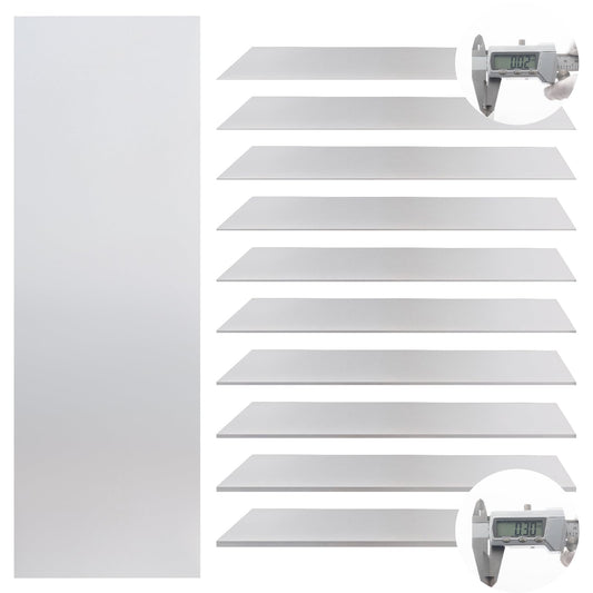 60 Piece Shim Stock Assortment 2 Inch Wide By 6 Inch Long Metal Shims For Leveling And Gap Filling 304 Stainless Steel Thin Strips In 10 Thicknesses From 0.0007 To 0.01 Inch