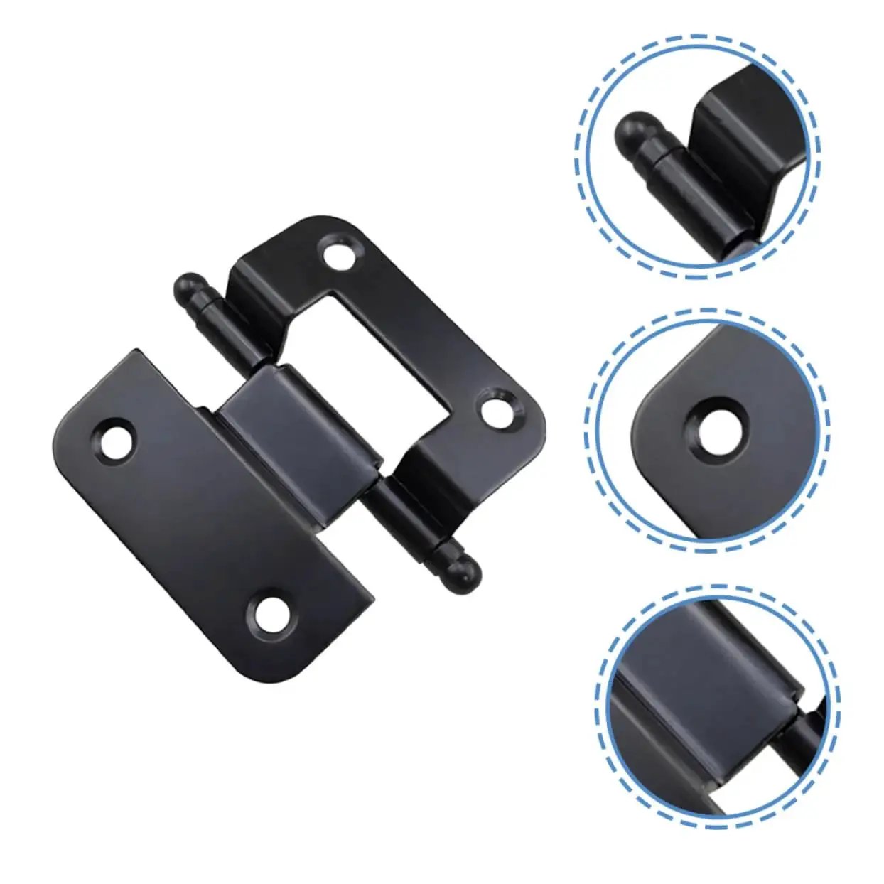 Durable Iron Kitchen Cabinet Door Hinges For Home Furniture Cupboards Self Closing Concealed Hinges With High Load Bearing Capacity Smooth Surface