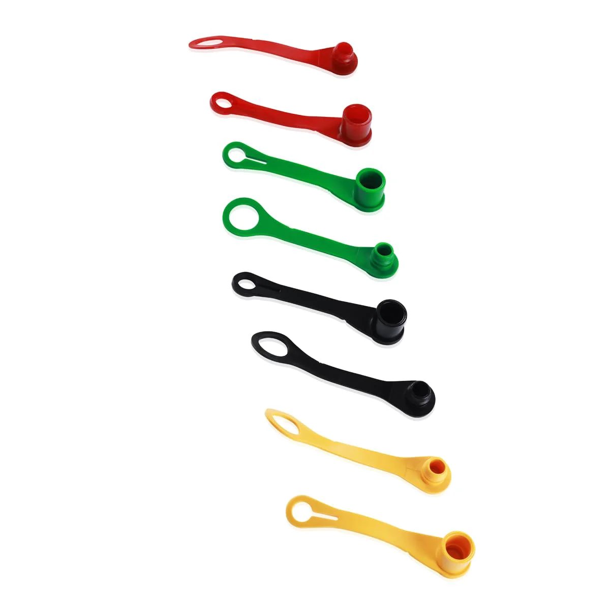 8 Piece Hydraulic Fitting Coupler Protective Covers Set For John Deere Tractors Black Yellow Green Red No Nonsense Multi Color Caps