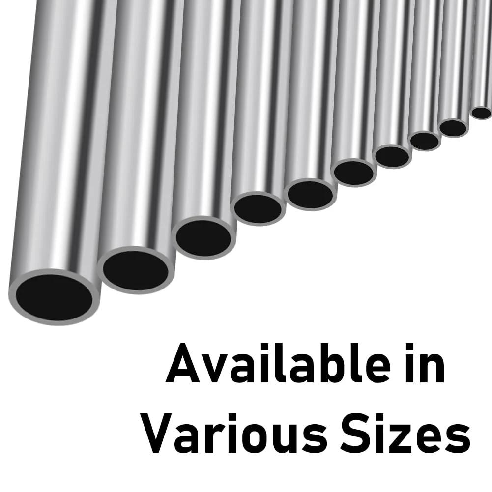 Five Eighth Inch Outer Diameter 304 Stainless Steel Tube Seamless Round Metal Pipe Nine Point Eight Inch Length One Piece Boss Grade Built To Last Heavy Duty Tubing With Polished Finish Corrosion Resistant Weldable For Machinery And Frames displayed among various tube sizes