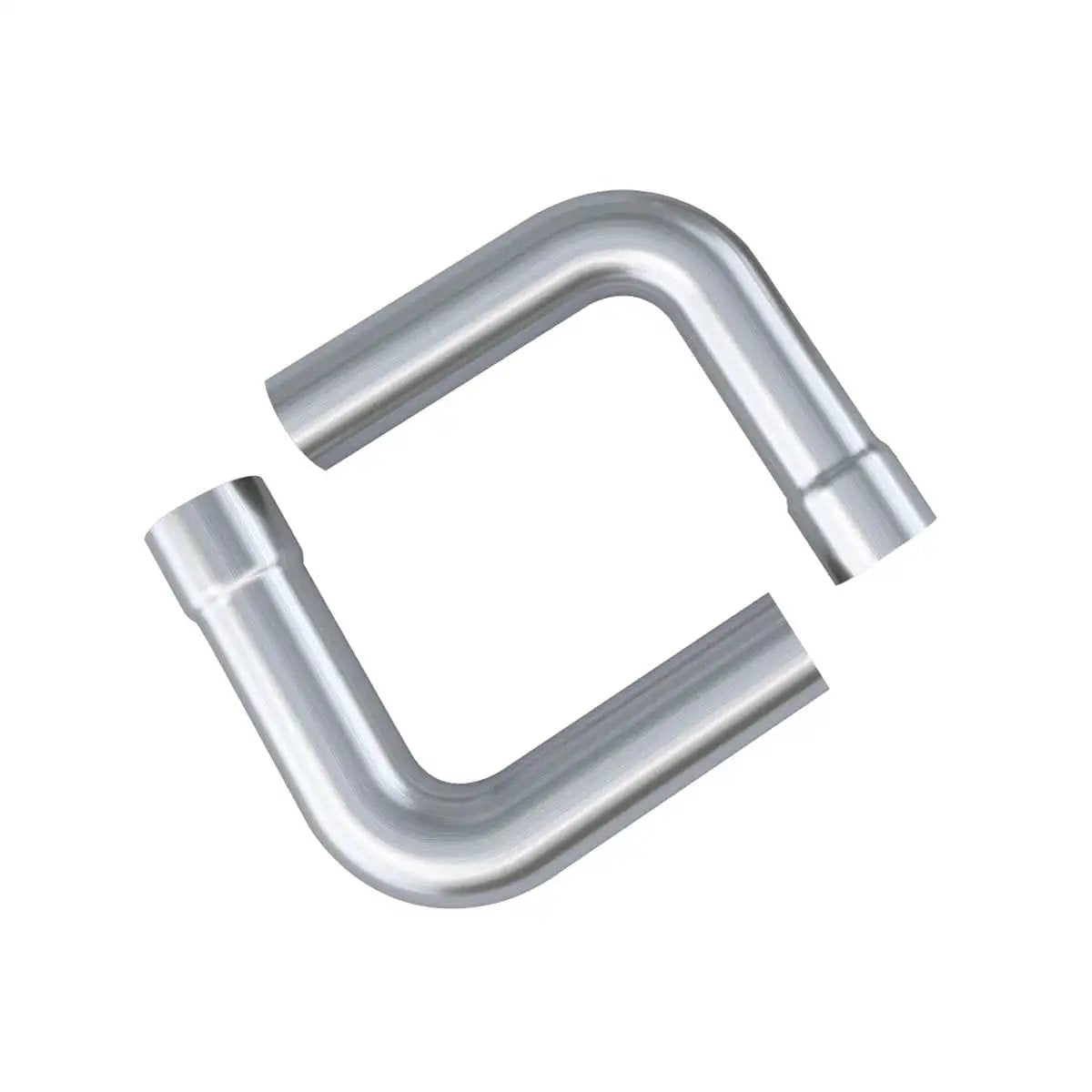 Stainless Steel Mandrel Bend Kit 2.5 Inch 8 Pcs 304 Tubing U Bend Universal Fit showing two U-shaped stainless steel pipes.