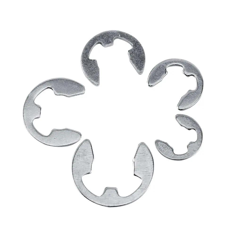 120 Piece E Clips Retaining Snap Ring Kit In 304 Stainless Steel With Plastic Storage Box Sizes M1.5 Through M10 Circlip Assortment