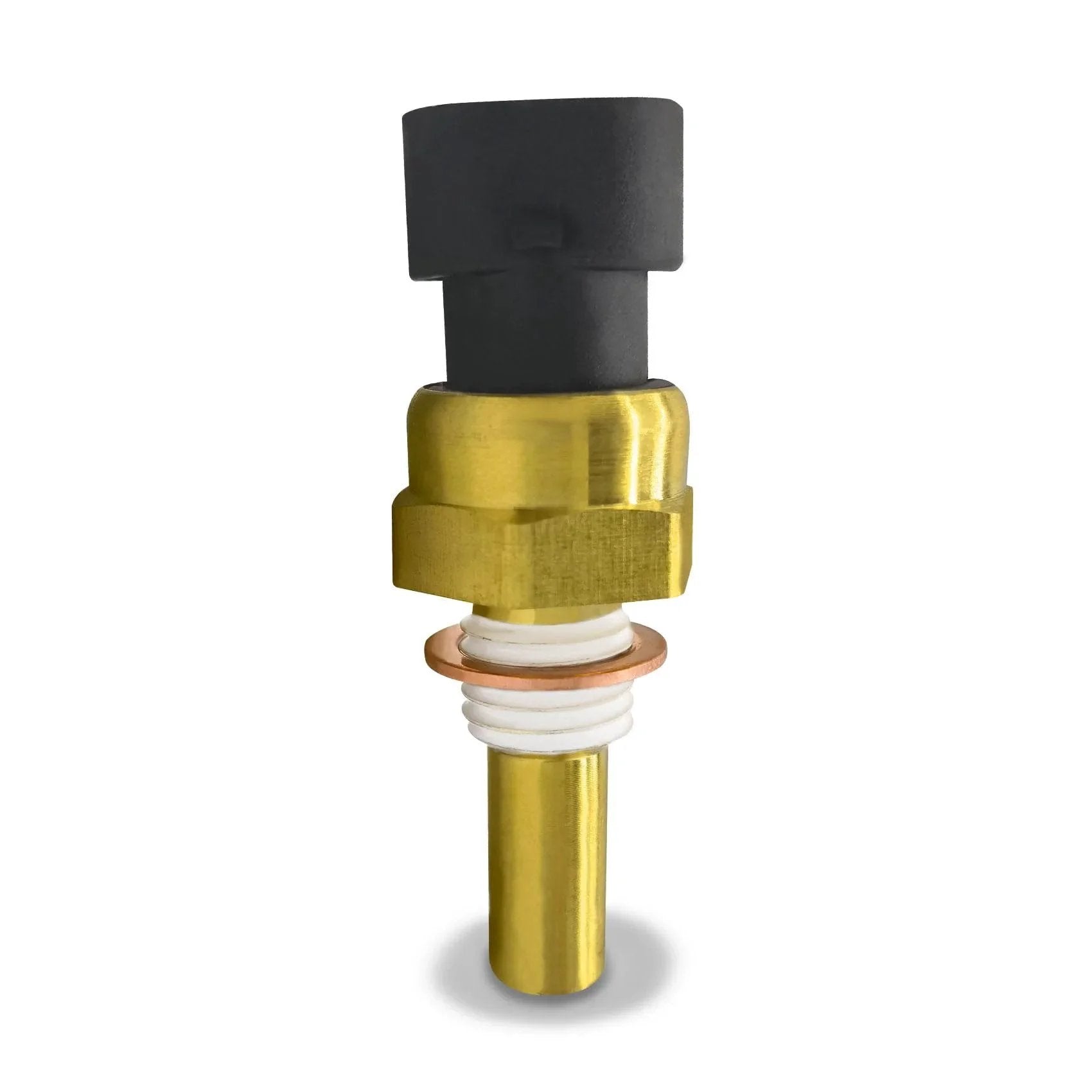 Engine Coolant Temperature Sensor Compatible With Chevy Cavalier Cobalt Equinox Express Silverado 1500 2500 HD 3500 GMC Sierra Pontiac G5 Saturn OEM Equivalent Replacement 12608814 2134333 15326388 19236568 front view