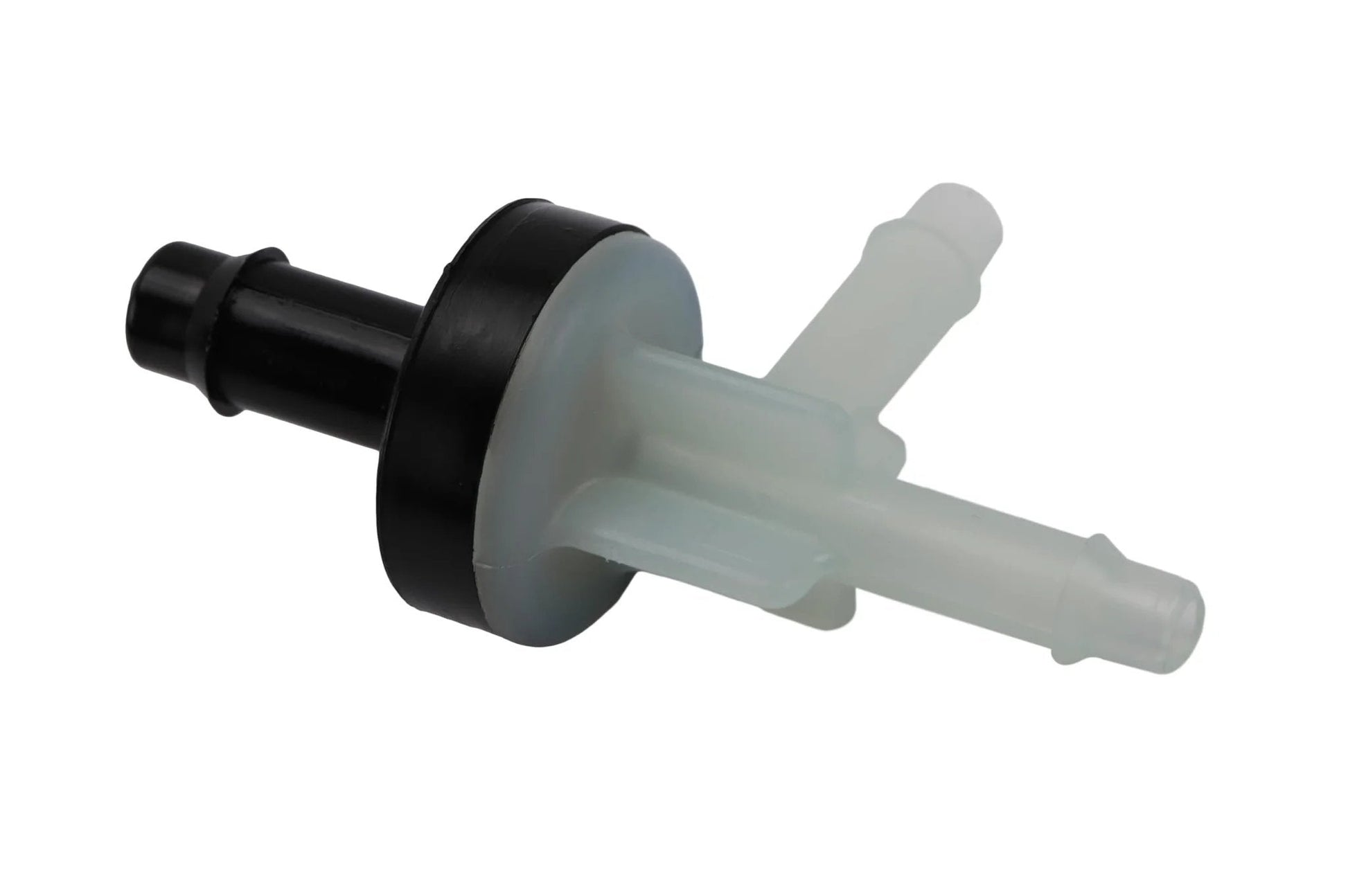 Vacuum Check Valve For GM Vehicles With OE Fit Plug And Play OE Replacement 15-50568 15733271 in black and white plastic.