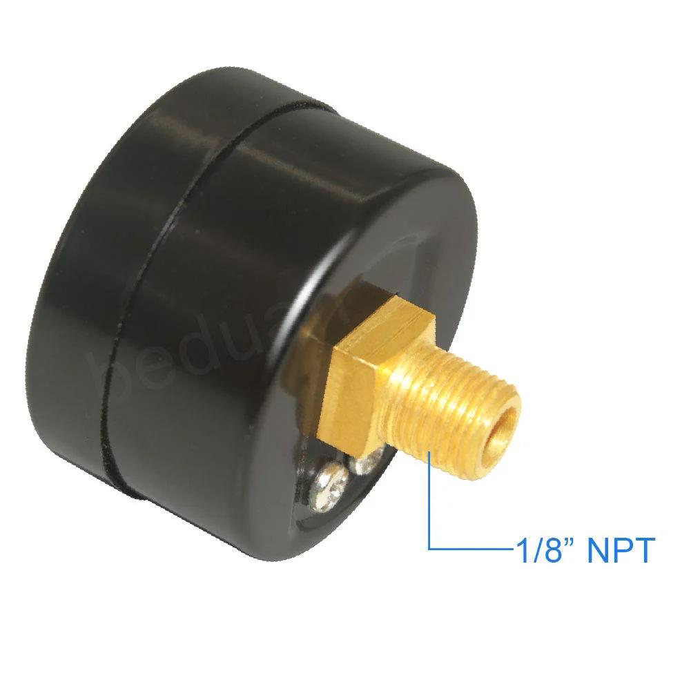 Rugged One And A Half Inch Dial Air Pressure Gauge For Air Compressors, 0 To 160 Psi Range, One Eighth Inch NPT Connection