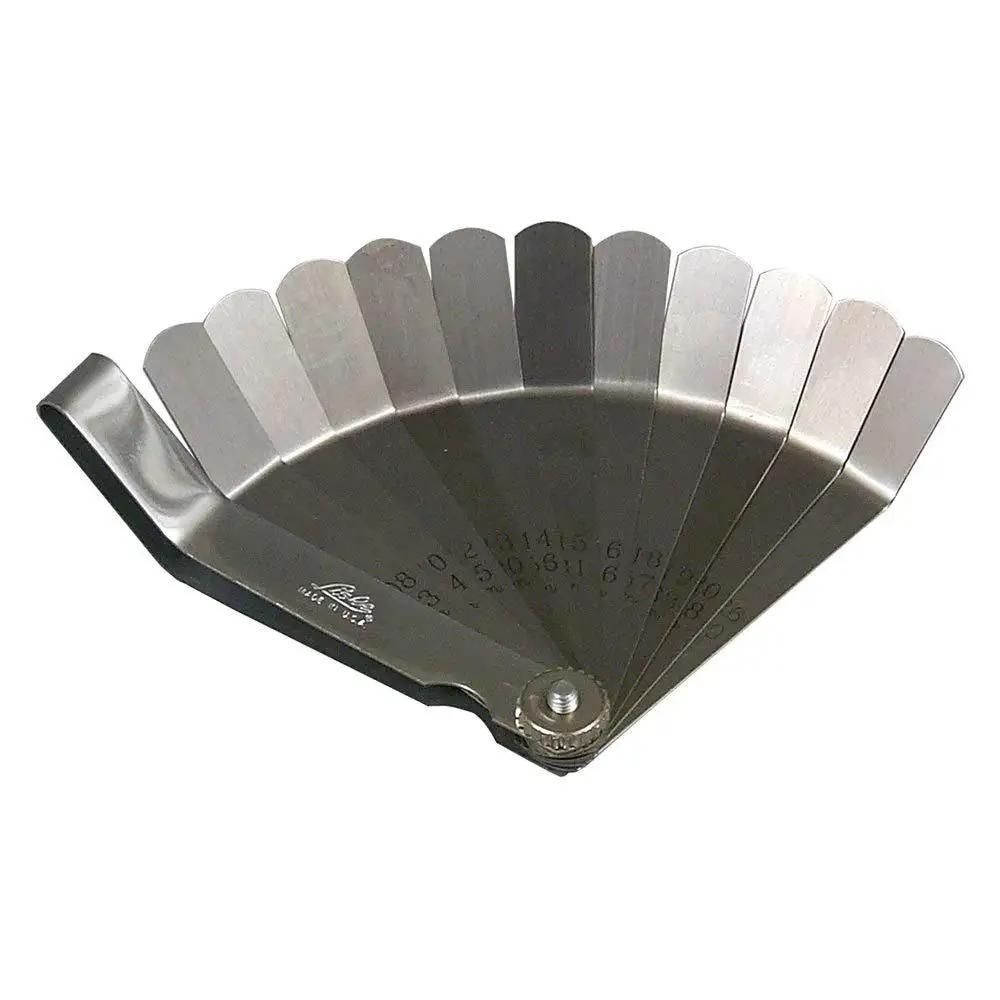 Valve Feeler Gauge For Automotive Engine Valve Clearance Checks, The Garage Grade Tool For DIY Car Repairs, Lisle 68050 Easy To Read Metal Gauge Set