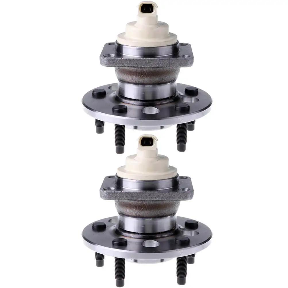 Rear Hub with Sealed Ball Bearing and Wheel Speed Sensor, 5-Lug, Pre-Greased Sealed Bearing Direct Fit 2-Pack for Buick