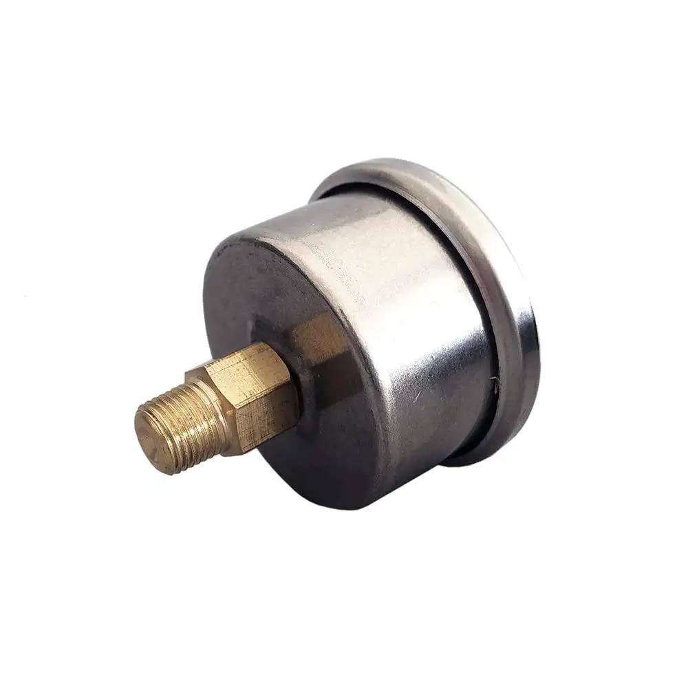 Universal Manual Inline Fuel Pressure Regulator Gauge Liquid Filled Adjustable Zero To One Hundred PSI One Eighth Inch NPT Steel Case