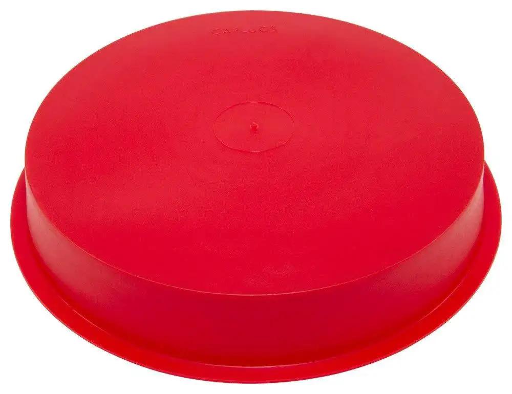 T Series Red LDPE Tapered Cap, Cap OD 6.09 In, shown in profile, Protective Closures, Caplugs