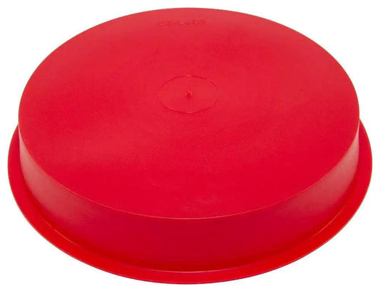 T Series Red LDPE Tapered Cap, Cap OD 6.09 In, shown in profile, Protective Closures, Caplugs