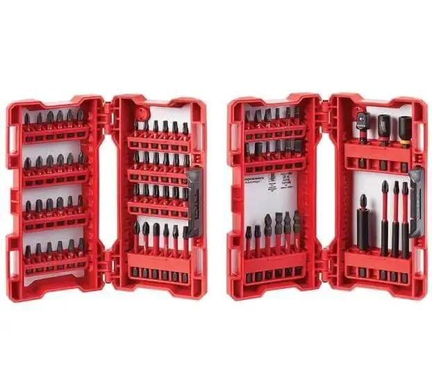 Open Shockwave Impact Driver Bit Set 74 Piece for Tough Jobs With Geometric Shock Absorption Forged Tips Proprietary Steel