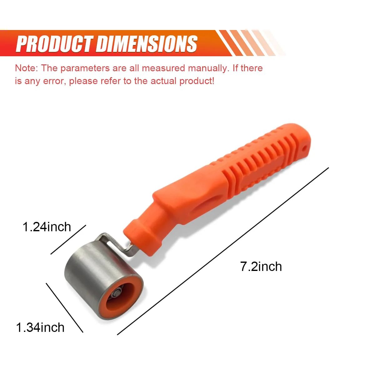 Car Audio Sound Deadening Roller With Anti Slip Handle Stainless Steel Hand Roller Smoothing Tool with dimensions