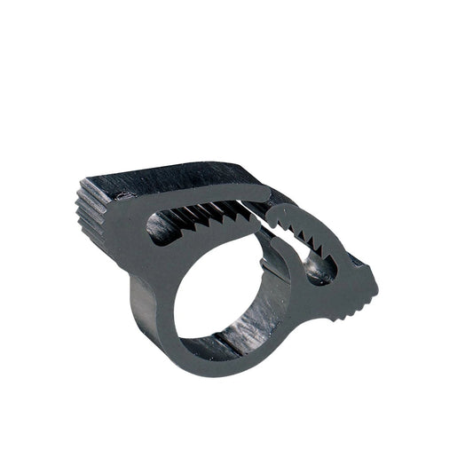 Secure One Quarter Inch Drip Tubing High Pressure Clamps Black 10 Pack With Locking Teeth That Grip For Leak Free Connections And UV Resistant Outdoor Durability Orbit