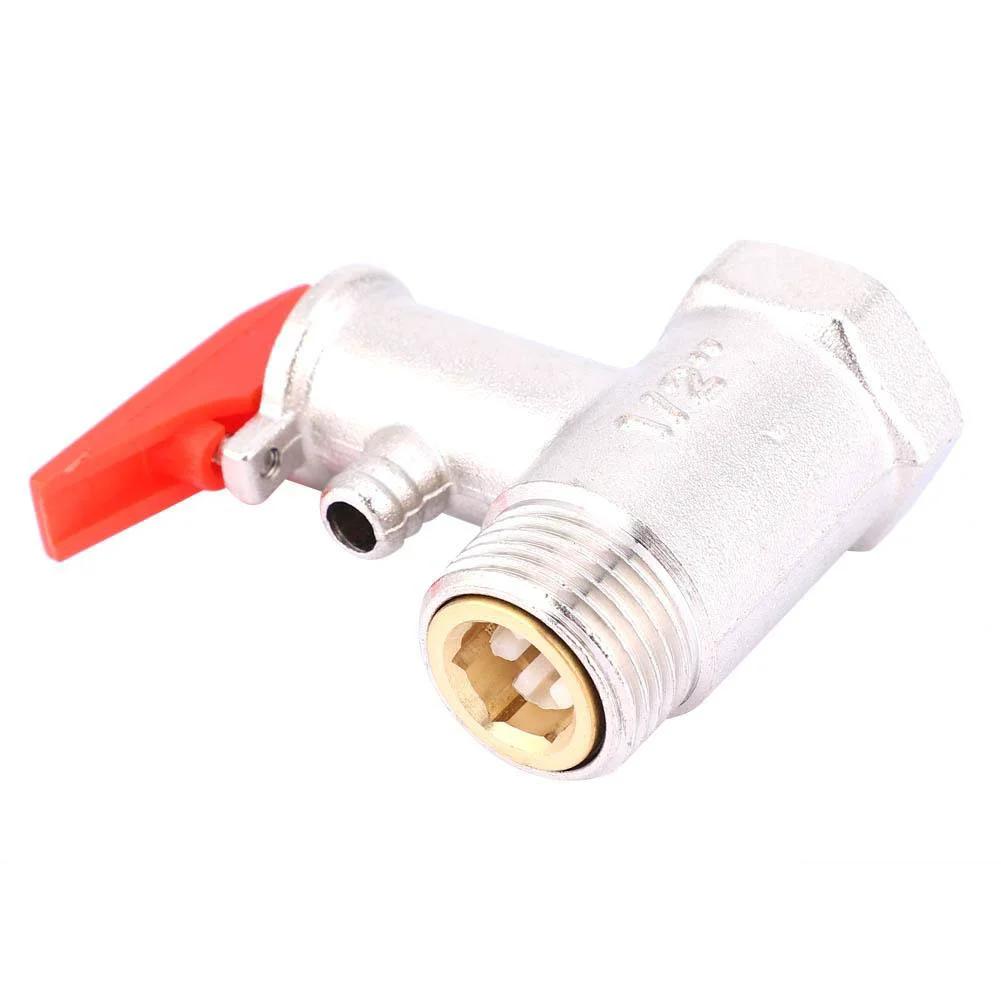 Heavy Duty Water Heater Safety Valve FTVOGUE With Brass Plated Body And Pressure Relief 0.9MPa Rating G1/2in Connection