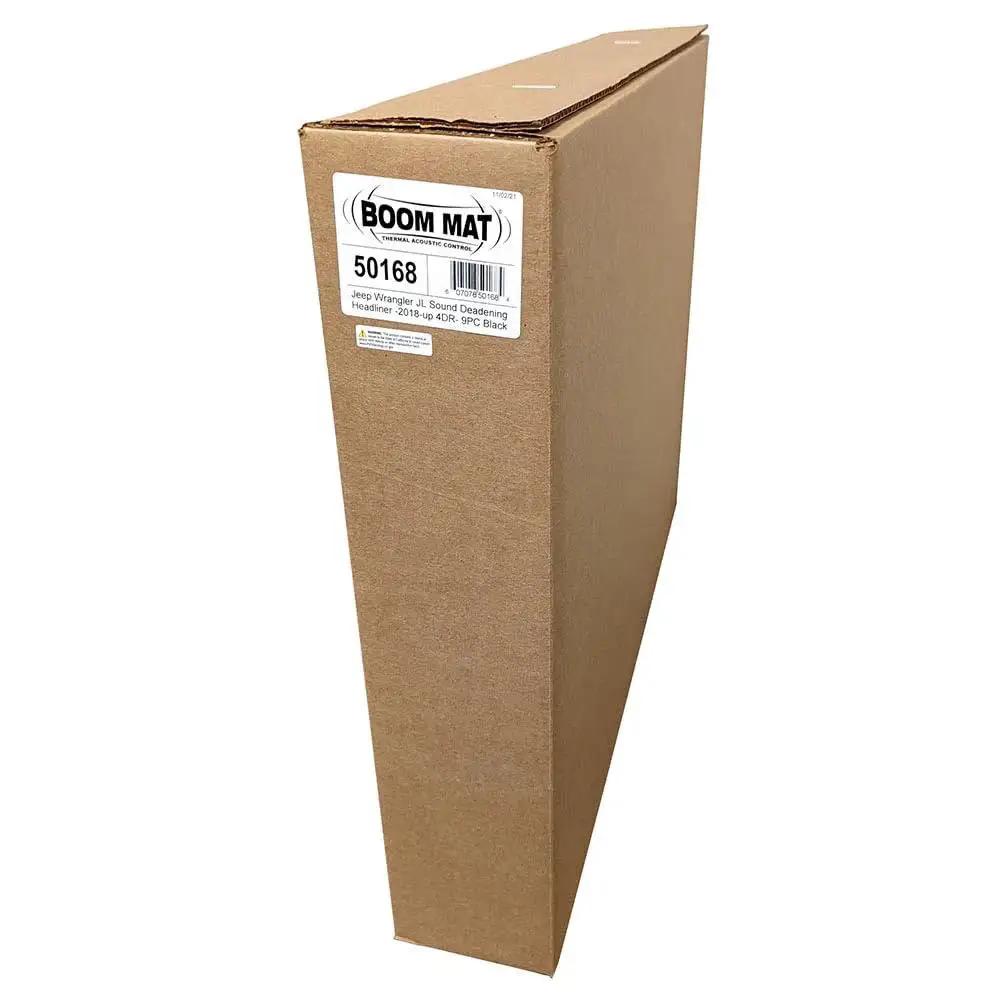 Box containing Boom Mat Black Sound Deadening Headliner For Jeep Wrangler JL 2018 Up Custom Fit