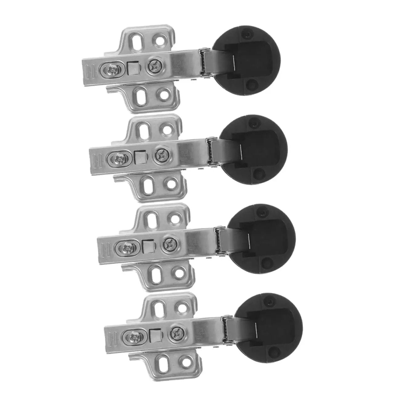 Hydraulic Glass Door Hinges 4 Pack For Frameless Cabinets And Cupboards With Soft Close Damping Silver Finish Durable Cold Rolled Steel Construction