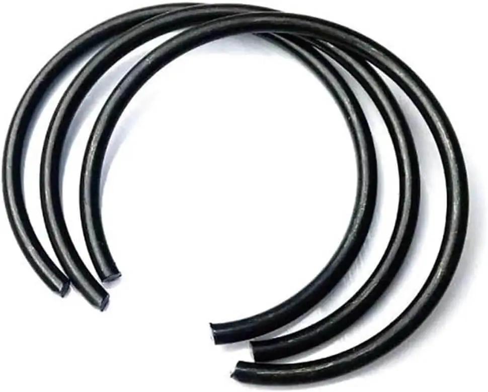 Front view of Round Wire Snap Rings Set Of 10 For Shafts And Holes 2mm Wire Diameter Spring Steel Retaining Circlips Fits OD 14mm To 113.5mm.