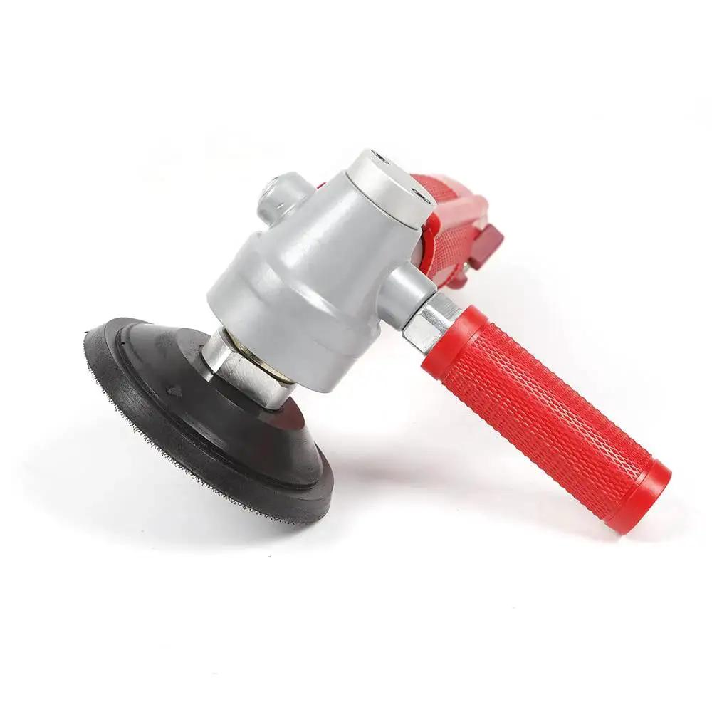 Pro Grade 4 Inch Water Jet Pneumatic Grinder Wet Polisher with copper water nozzle and red grip handle.