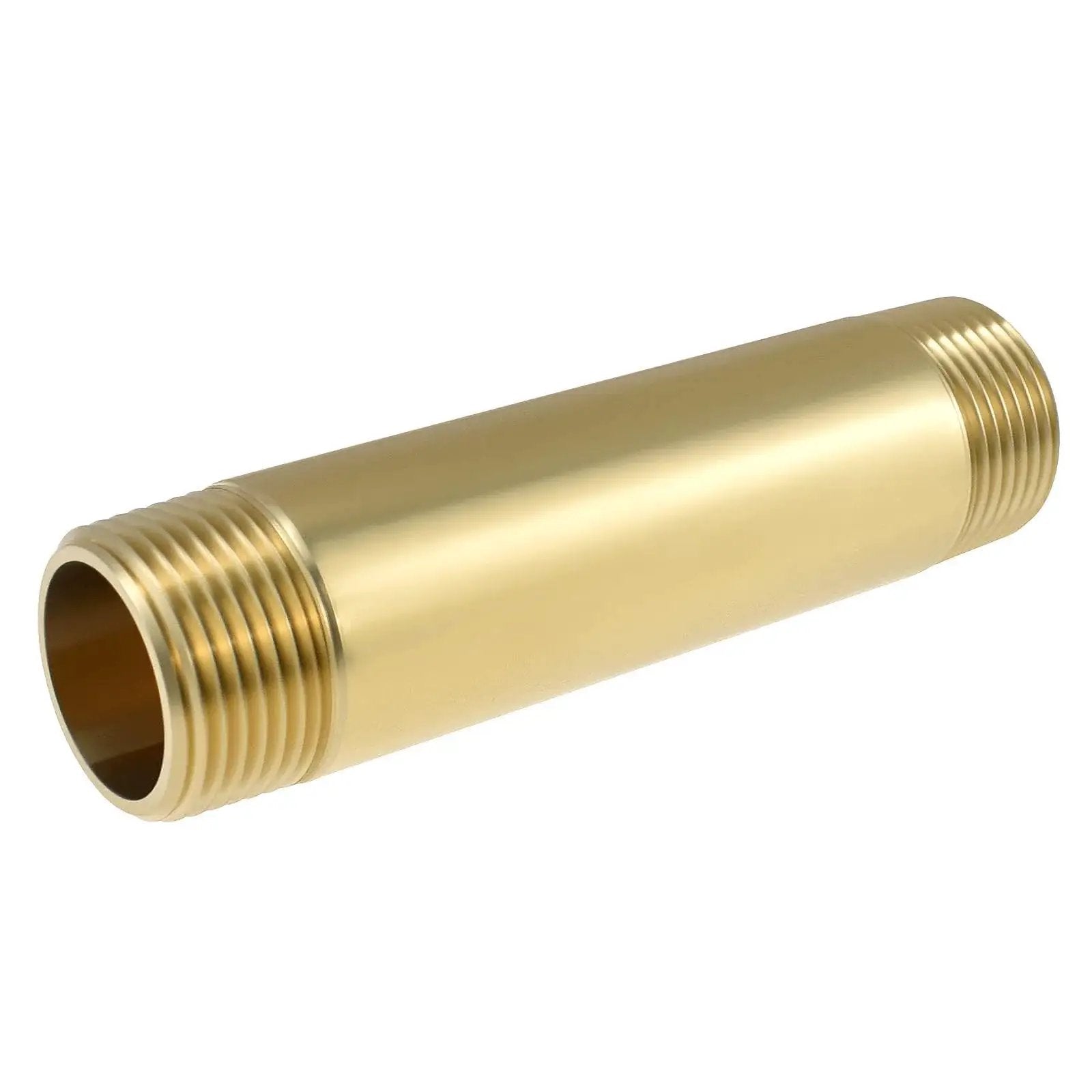 Long Brass Pipe Fitting Nipple Three Quarter NPT Male to Three Quarter NPT Male Four Inch Straight Extender Connector