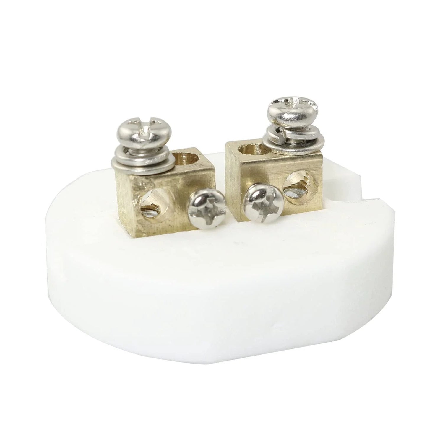 High Temperature Ceramic Terminal Block For K-Type Thermocouples, Unglazed Porcelain Connector, AWG 8, 3.3 mm Compatible